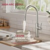 FORIOUS Kitchen Faucet with Soap Dispenser, Modern Brushed Nickel, Single