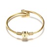 SBI Jewelry Initial Letter Cuff Bracelet Gold Heart E Bangle