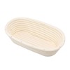 25cm Bread Proofing Basket Set Oval Natural Rattan Sourdough Proofing