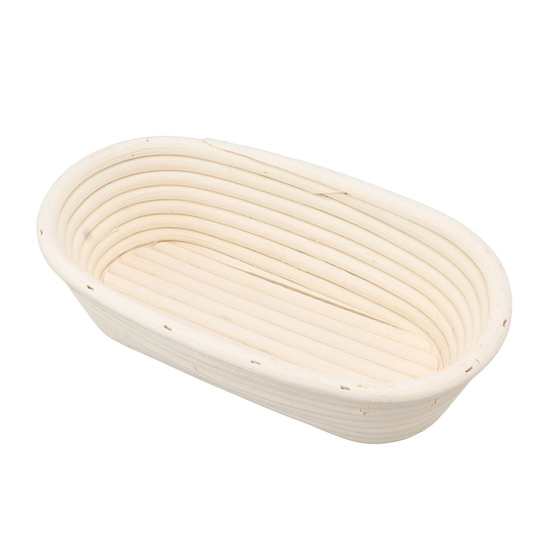 25cm Bread Proofing Basket Set Oval Natural Rattan Sourdough Proofing