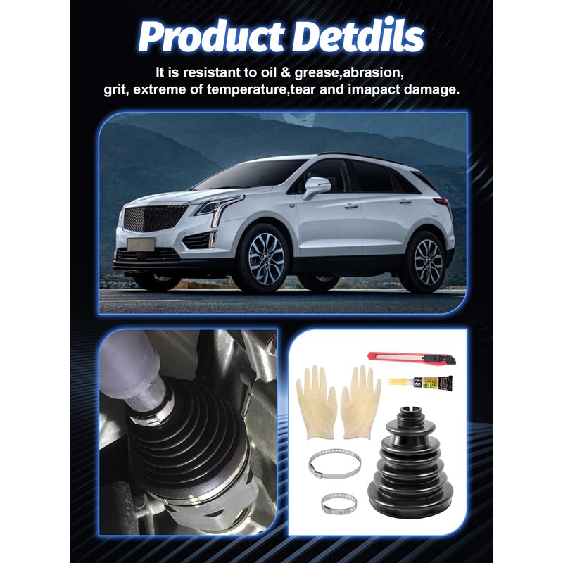 CVS18 CV Boot Split Constant Velocity Joint Gaiter Boot Replacement