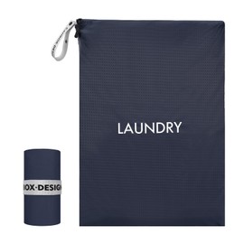 CANBOX Laundry Bag Travel 50 x 70 cm, Nylon Waterproof Laundry Bag with Zip, Extra Large Capacity Fabric Bag, Foldable Dirty Laundry Bag for Travel, Home, Camping