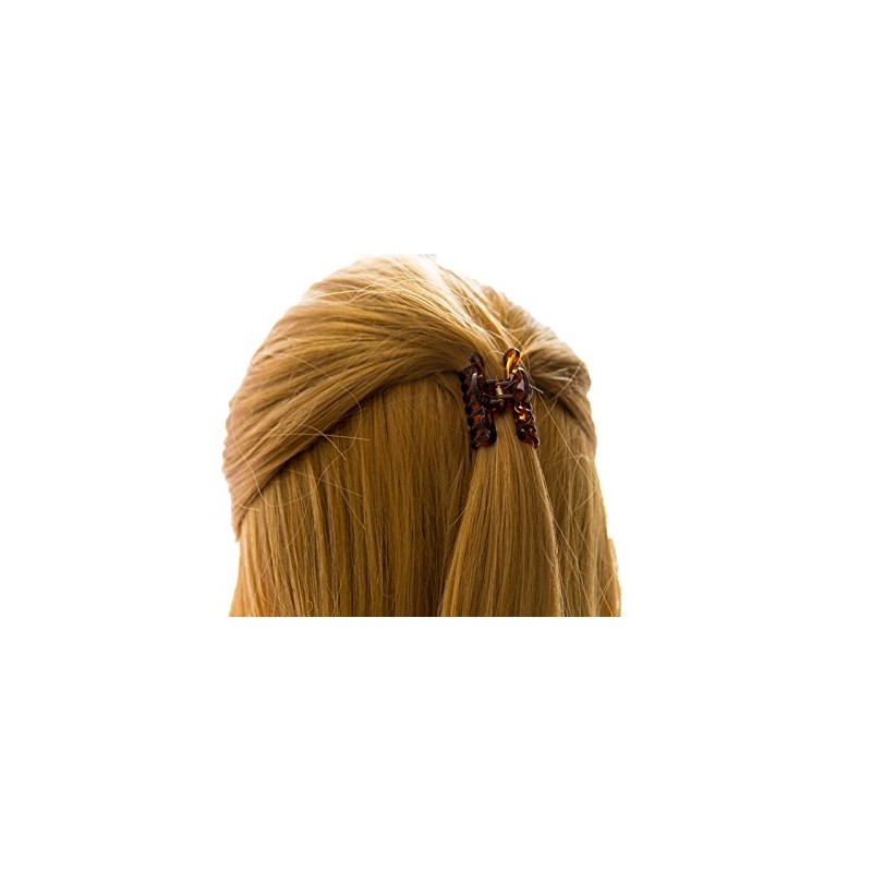 WeLoveBeads Mini Hair Claws 3.5 cm Mustard Yellow Made in