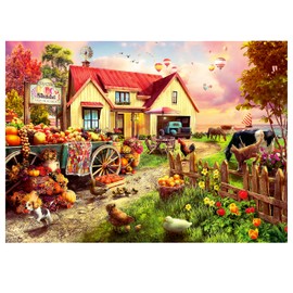 Shadzi Jigsaw Puzzles 1000 Pieces for Adults and Kids, Fantastic Fresh and Lush Rural Farm Life, Creative Rect Jigsaw Puzzles, Unique Challenge Games (27.55 * 19.68 inch)