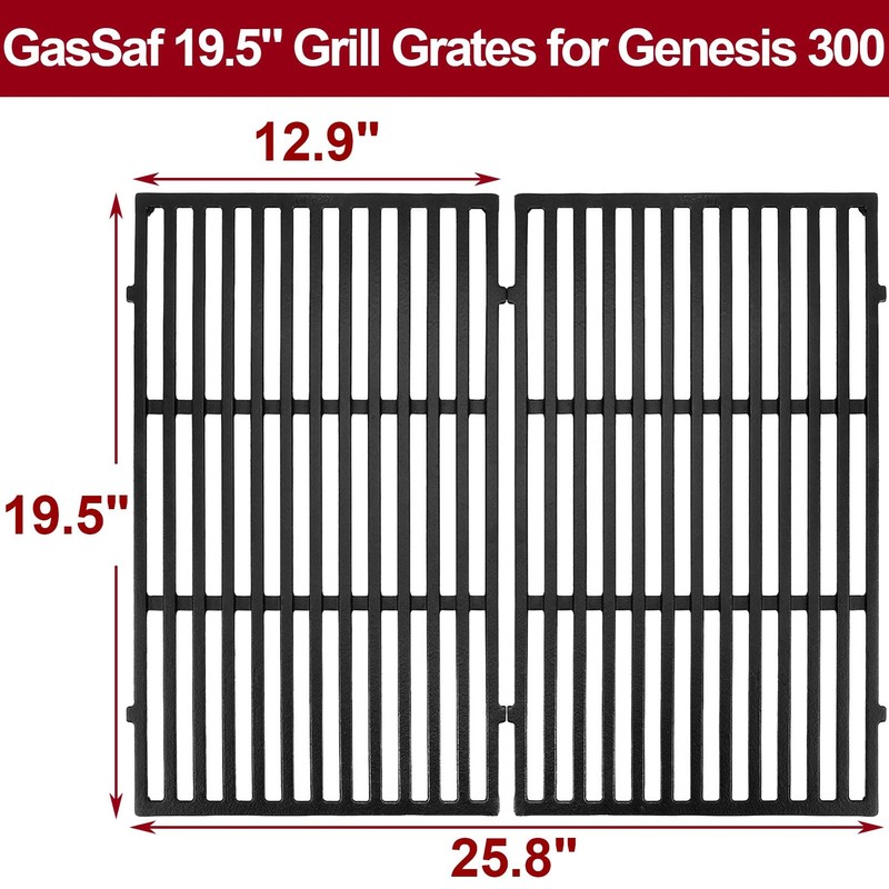 GasSaf 19.5 inch Grill Grates Replacement for Weber 7524, 7528,