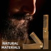Vimfashi Wooden Beard Moustache Combs Folding Pocket Carving Hair Comb
