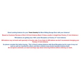 Trunknets Inc 6 3/4" Antenna MAST - FITS : 1997 98 99 00 01 02 03 04 05 2006 2007 Chrysler Town Country