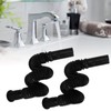 2 Pieces Sink Drain Hose Black Flexible PVC Water Pipe
