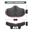 YLG Noseless Bike Seat Cushion - Oversized Comfort Saddle for