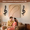 Candle Sconces Set of 2 Wall Musical Note Sconces Decor