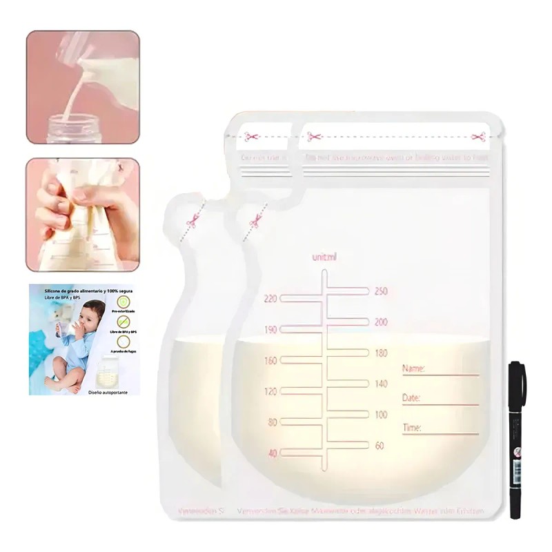 Bolsa De Almacenamiento De Leche Materna 250ml 120 Piezas