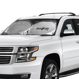 SolarGuard Go Interior Sunshade for Car Windshield, Large Size - Reflective Car Shades for Windshield, Blocks Damaging UV Rays - Includes 2 Side Window Shades and Storage Pouch - Silver