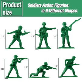 HAPTIME Classic Toy Soldiers Set (50 pcs ) , Plastic Army Men Action Figures- Inspire Creative Play and Learning Adventures for Kids