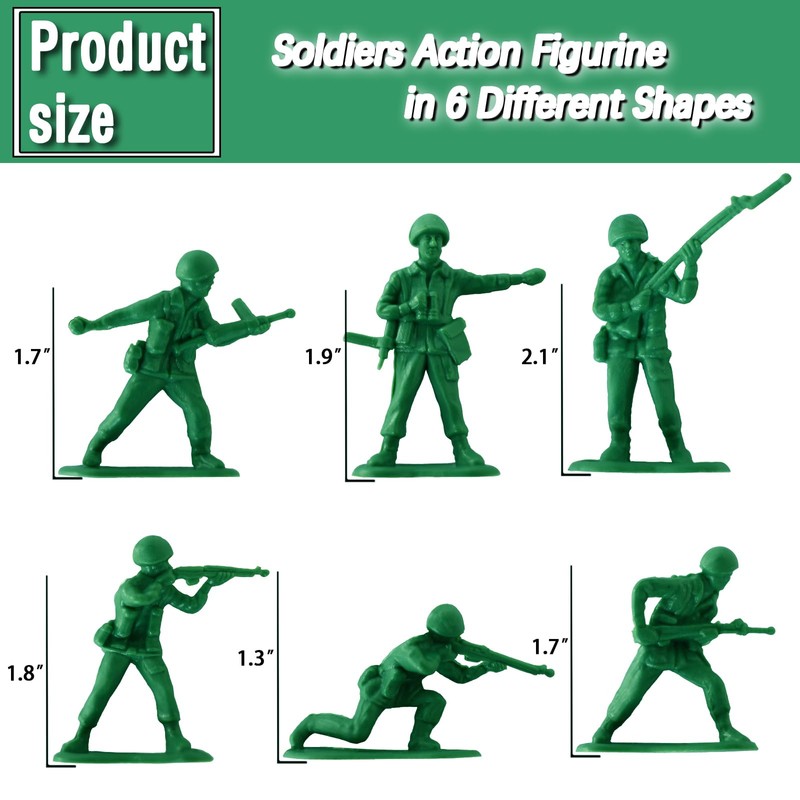 HAPTIME Classic Toy Soldiers Set (50 pcs ) , Plastic