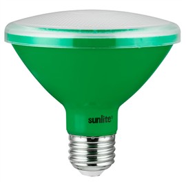 Sunlite 81473 LED PAR30 Short Neck Colored Recessed Light Bulb, 8 Watt (75W Equivalent), Medium (E26) Base, Floodlight, ETL Listed, Green, 1 Count