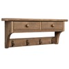 Emfogo Coat Hooks Mounted, Rustic Wood Coat Rack Mount Shelf