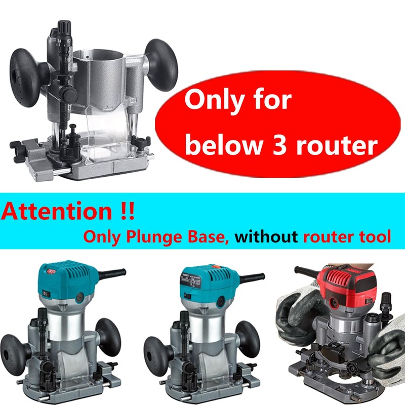 Dobetter Plunge Router Base Replace for Makita 196094-2, Aluminum Plunge