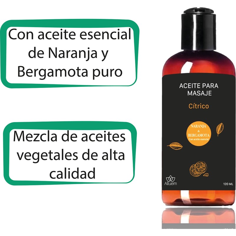 Alluem Aceite Esencial Para Masajes Cítrico Relajante Hidratante