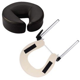 HOINCO Aluminium Adjustable Massage Headrest for Bed and Face Cradle for Massage Table U-shaped Cushion Comfort Beauty Spa Headrest Bed Face Cradle for Massage Tables Equipment