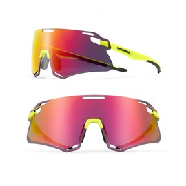 ROCKBROS Polarized Sports Sunglasses Windproof Cycling Glasses for Women Men 100% UV400 Protection Sun Glasses TR90 Frame Eye Goggles for Cycling Running Fishing Driving