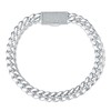 CG&KYGG 6mm Silver Moissanite Cuban Link Bracelet, Thick Silver-Plated Stainless