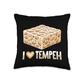 Tempeh Eater Food Lover Design For Veggie Fans Throw Pillow