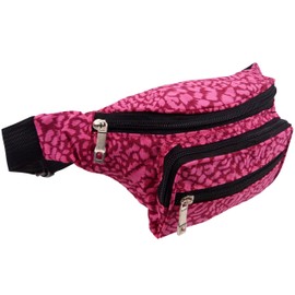 New Animal Inspired Print Pink Purple Bum Bag Fanny Pack Waist Bag Holiday Festival Travel - Pink