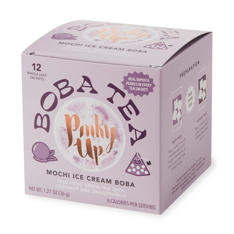 Pinky Up Mochi Ice Cream Boba Tea Sachets - Low