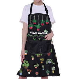 ENSIANTH Plant Mama Apron Gardening Apron With Pockets Plant Lover Gifts Plant Mom Gift Gardener Cooking Kitchen Apron Plant Mama Gift (plant mom aprons)