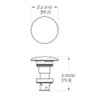 Pfister, 972-098J, Push & Seal Replacement Stopper, Brushed Nickel