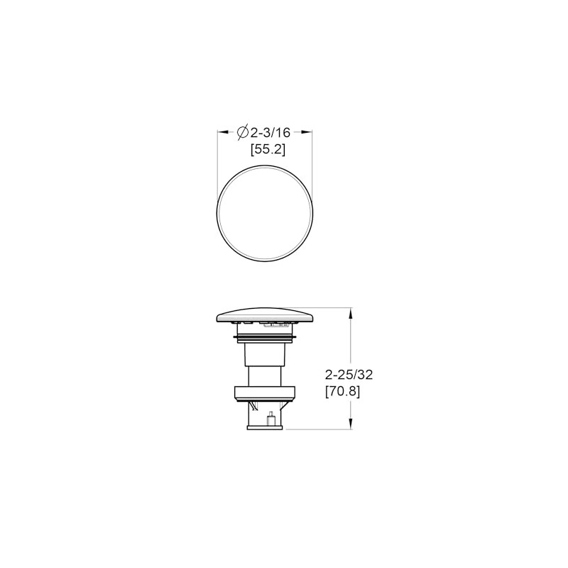 Pfister, 972-098J, Push & Seal Replacement Stopper, Brushed Nickel