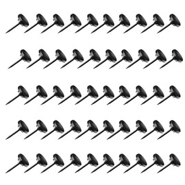 50Pcs Metal Push Pins, Thumb Tacks for Hanging Poster and Map, Heavy Duty Head Pin for Wall Corkboard Bulletin Board, Home Office Craft Accessories (Black)