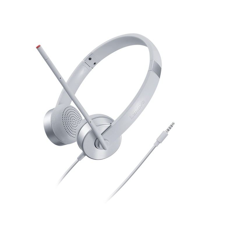 Lenovo 100 - Analog Stereo Headphones (Noise Isolating, 180 Degree