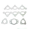 DNA Motoring GKTSET-3000GT Aluminum Exhaust Manifold Header Gasket Set Replacement,Metallic