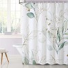 Uiiooazy Eucalyptus Shower Curtain, Green Leaves Plants, Textile Shower Curtains,