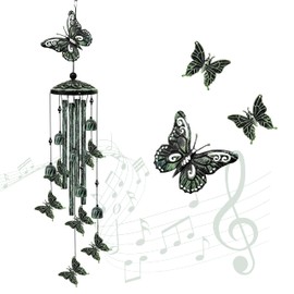 Campanas de viento de mariposa de 35 pulgadas para exteriores, campanillas de viento para el día de la madre, regalo conmemorativo para liquidación al aire última intervensión, jardín, porche, patio,