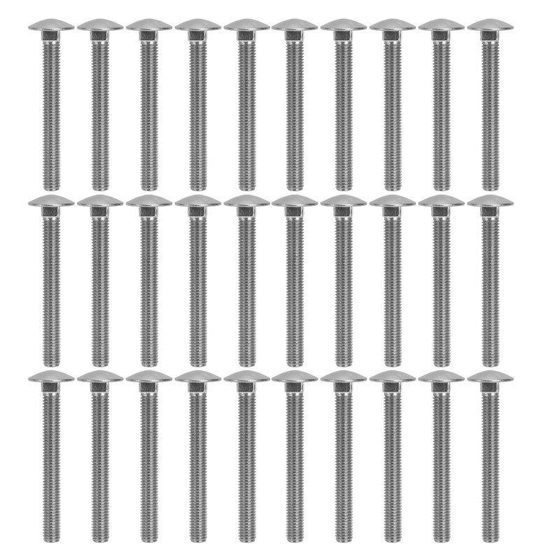 30Pcs M8x1.25 Screw Bolt A2 Stainless Steel Cup Square Coarse
