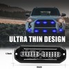 WINECO 8pcs 12 LED Surface Mount Strobe Lights, Firefighter Blue