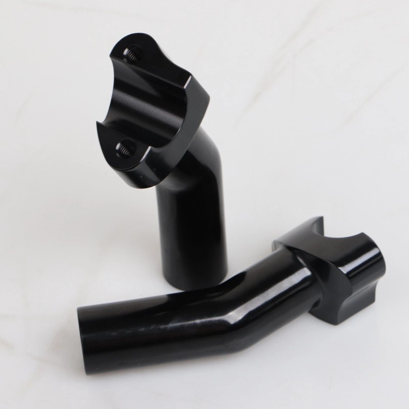 Unbranded Black 4.5" Pullback Handlebar Risers For Harley Softail Dyna