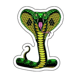 WickedGoodz Cobra Snake Vinyl Decal - Reptile Bumper Sticker - for Laptops Tumblers Windows Cars Trucks Walls