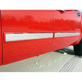 4pc Chrome Side Molding Insert fits Silverado EXT 2007-2008
