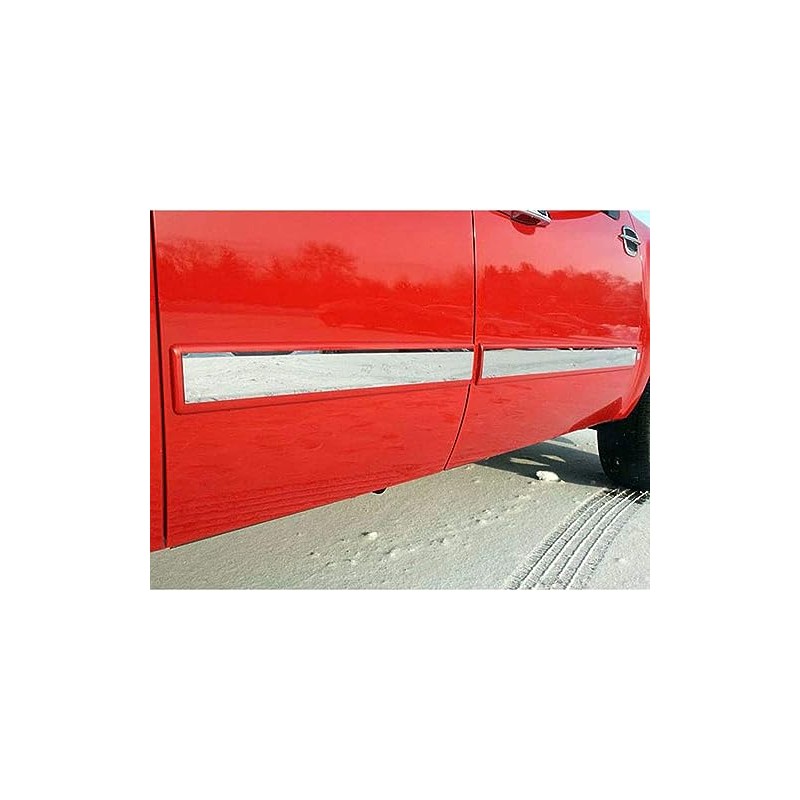 4pc Chrome Side Molding Insert fits Silverado EXT 2007-2008