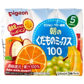Pigeon Morning Fruit Mix 100 125ml 3 Pack
