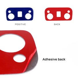 YAMUDA Compatible with 1PCS Carbon Fiber Sticker Car Roof Lamp Reading Lamp Panel Decoration for Ford Mustang 2015 2016 2017 2018 2019 2020 2021(Blue)