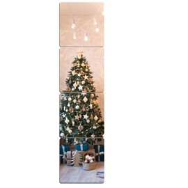 Unbreakable Full Length Wall Mirror,The Door Mirror,4Pack 13.5''x12'',Acrylic Mirror Kids,Shatterproof Plexiglass Long Mirrors for Bedroom Closet,Children Non Glass Stick on Mirror