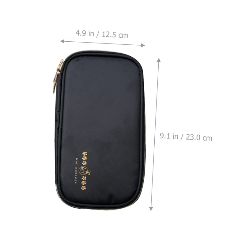 WOONEKY Nail Art Storage Pouch Manicure Tool Brush Holder for