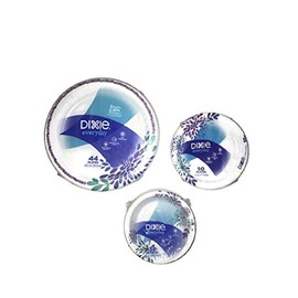 Dixie Everyday Paper Plate & Bowl Bundle, Large Plate (44 ct), Small Plate (50 ct) and Bowl (38 ct)