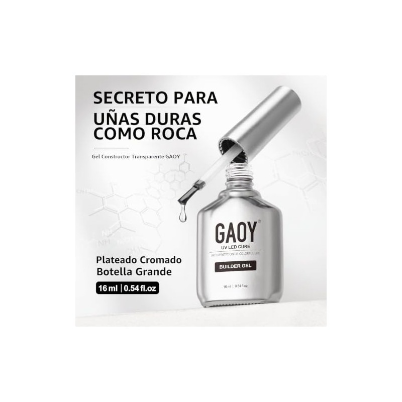 GAOY- Gel constructor transparente para uñas, fortalecedor de uñas de