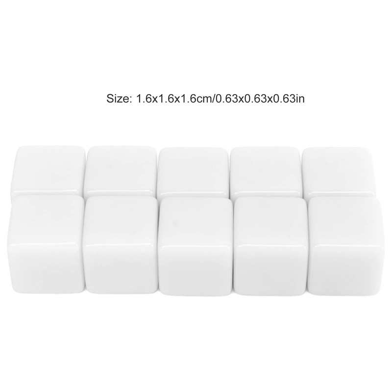 30 Pcs 16mm Dice Set Six Sided Dice Write On