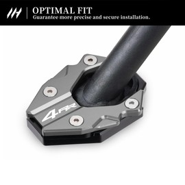 Motorcycle Kickstand Enlarger Plate For Ninja ZX-4RR 2023-2026 Aluminum Alloy Outdoor Enlarged Base Motorcycle Kickstand Pad ninja zx-4rr Accessories (Gray)